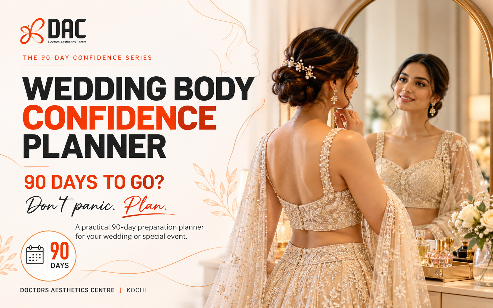 Wedding Body Confidence Planner showing a bride preparing for her wedding day
